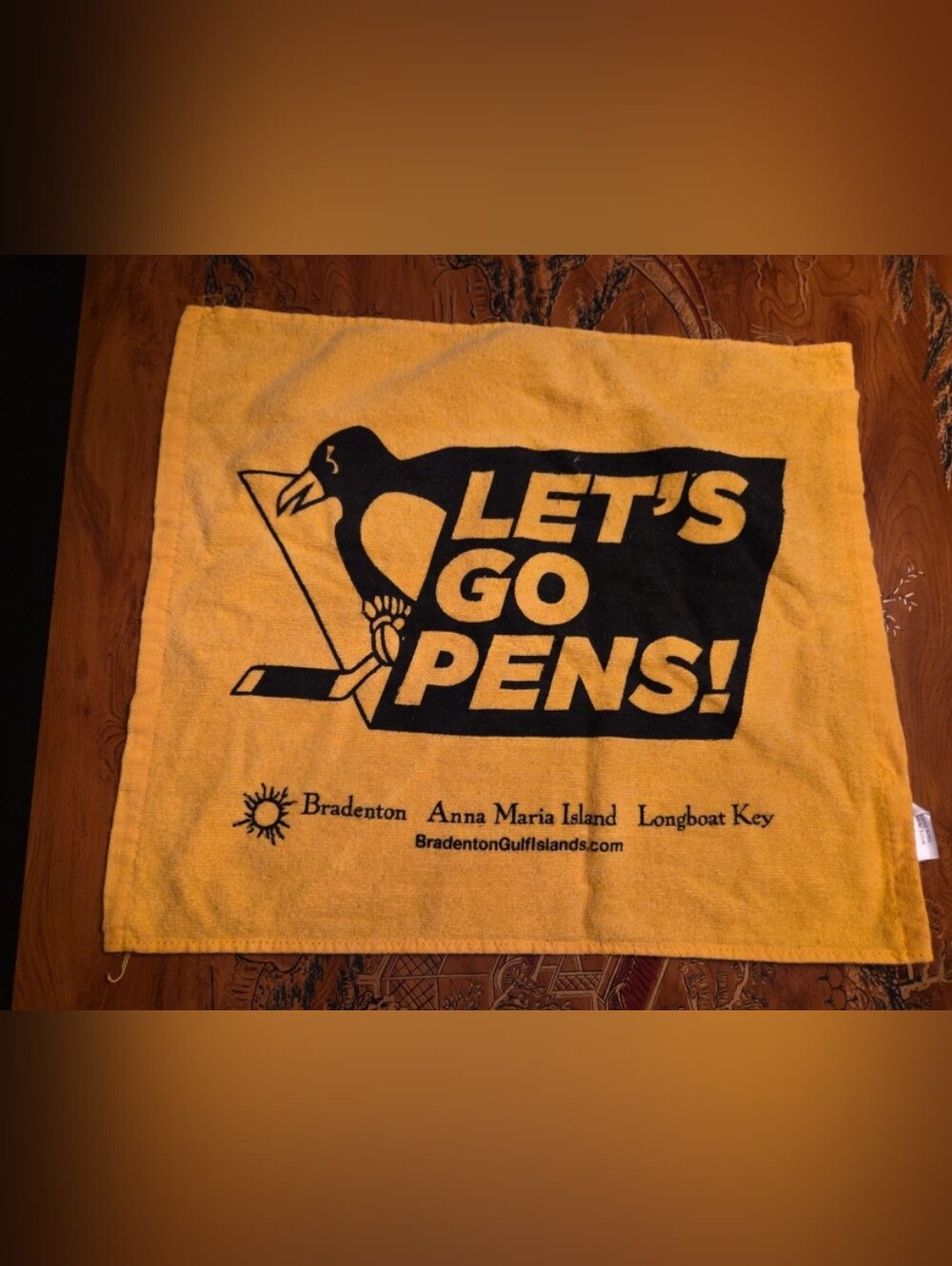 LET'S GO PENS! Yellow Fan Rally Towel — Team Spirit Design